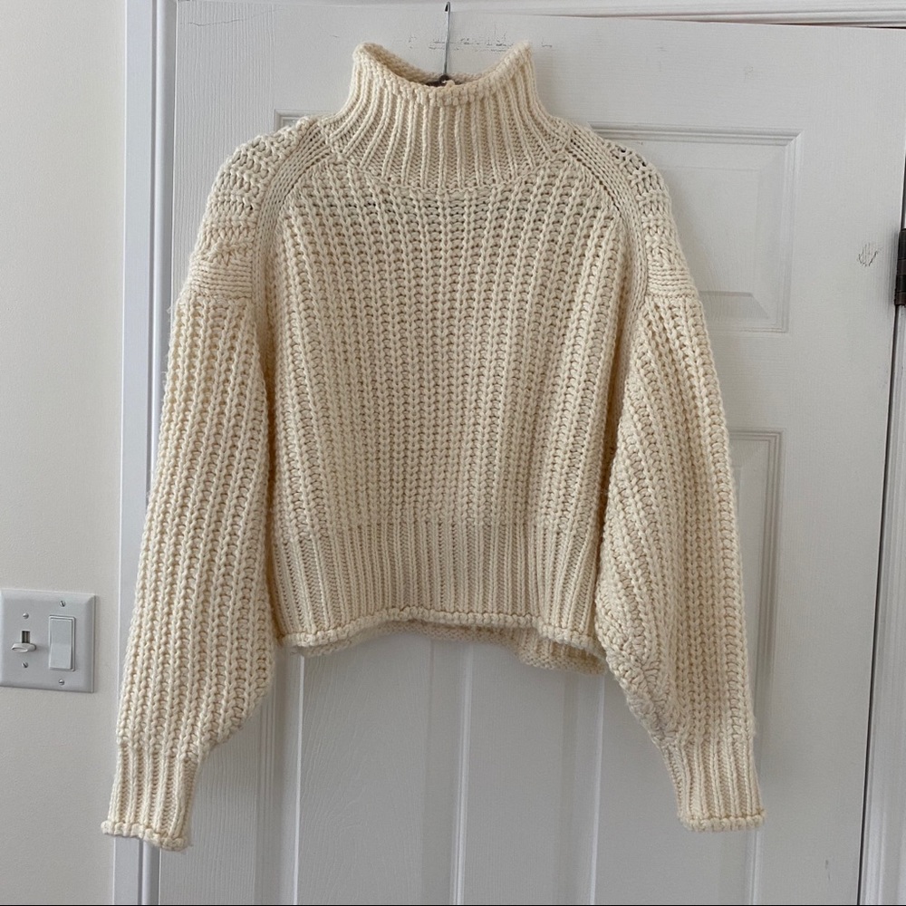 H&M Cable Knit Cream Sweater